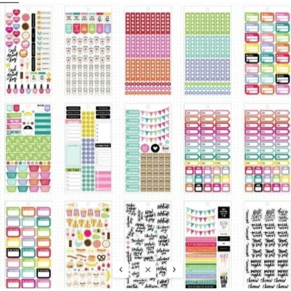 The Happy Planner sticker book value back bundle lot of 7 planner personalize